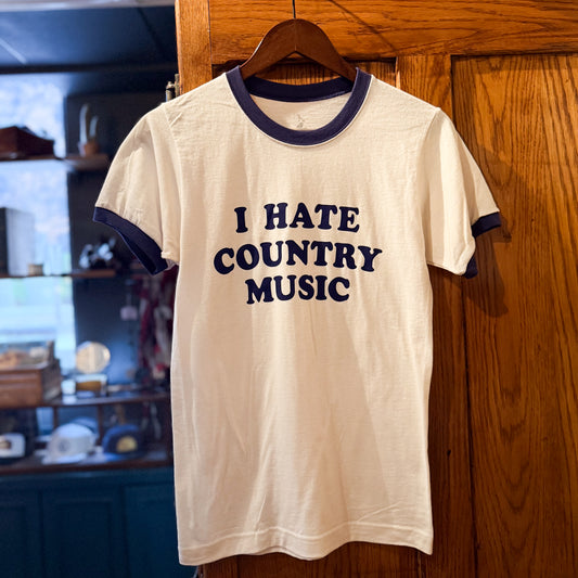 I Hate Country Music Ringer Tee